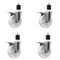 Service Caster 5'' Nylon Swivel 1-7/8'' Expanding Stem Caster Set Total Lock Brake, 4PK SCC-EXTTL20S514-NYS-178-4 - alternate 1